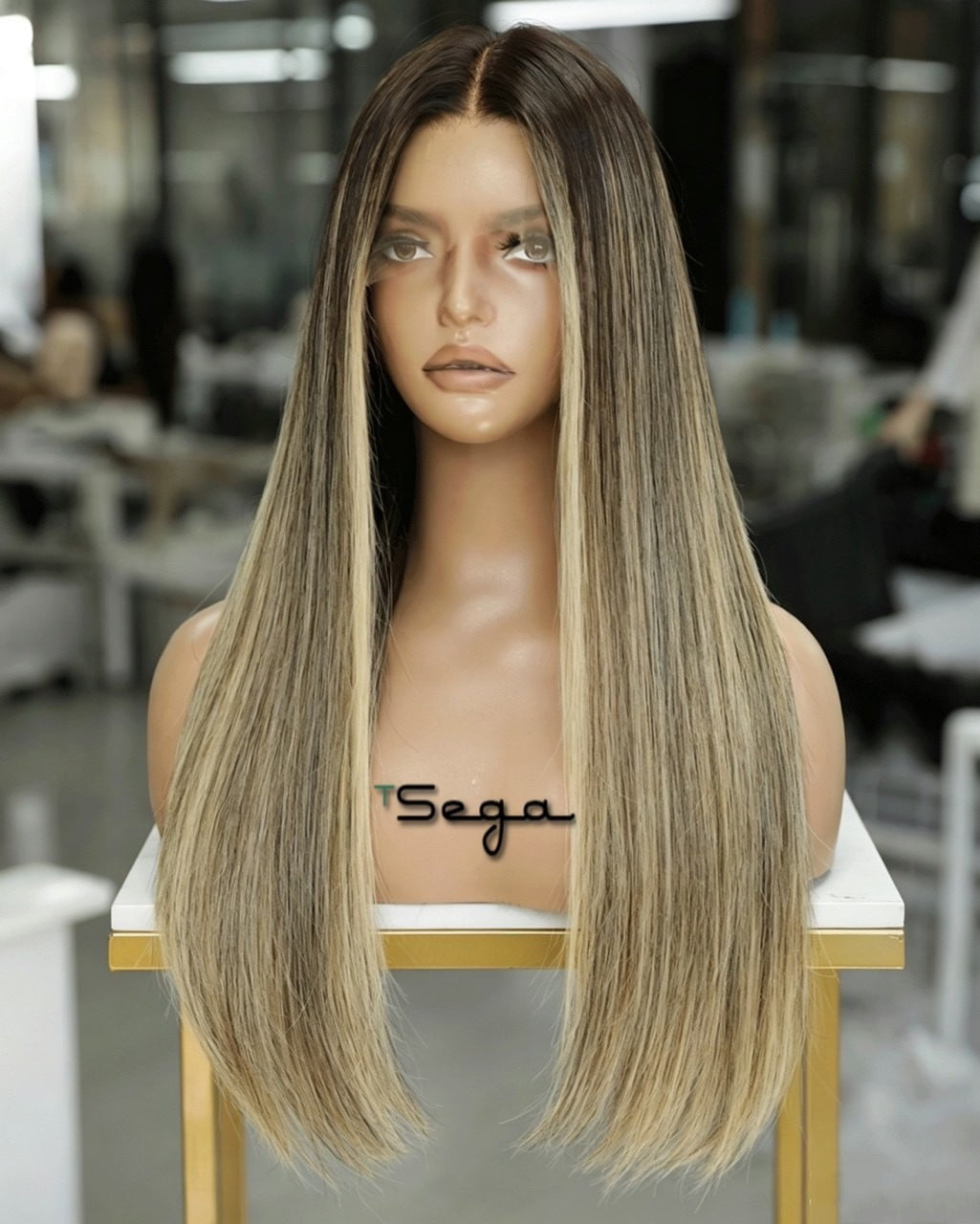 TSEGA Luxury Brazilian Straight Human Hair Wig - Brown (natural color)