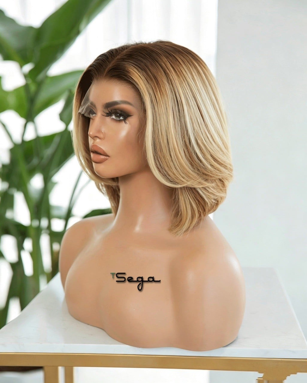 TSEGA Luxury Brazilian Straight Human Hair Wig - Ombre