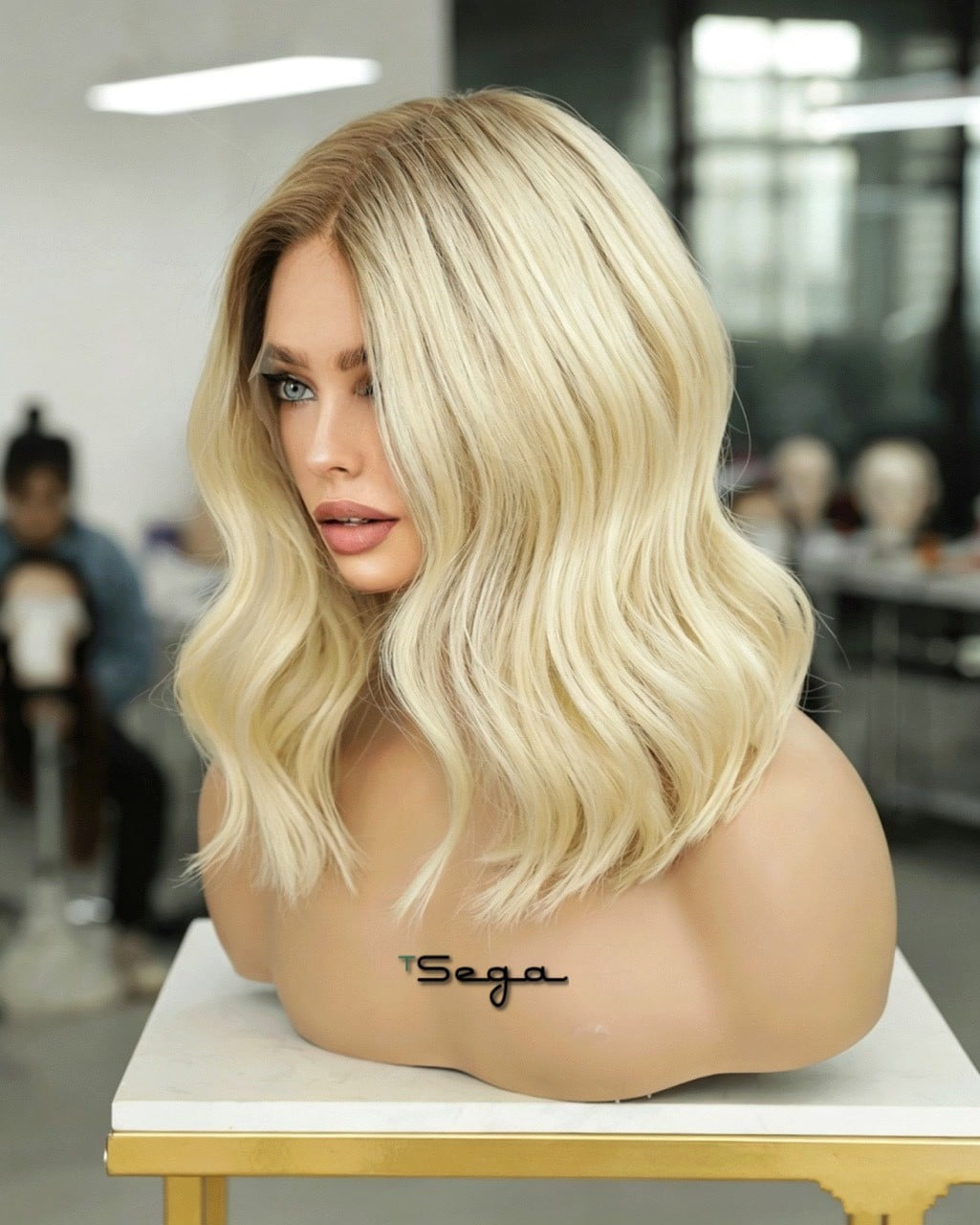 TSEGA Luxury Brazilian Loose Wave Human Hair Wig - Blonde