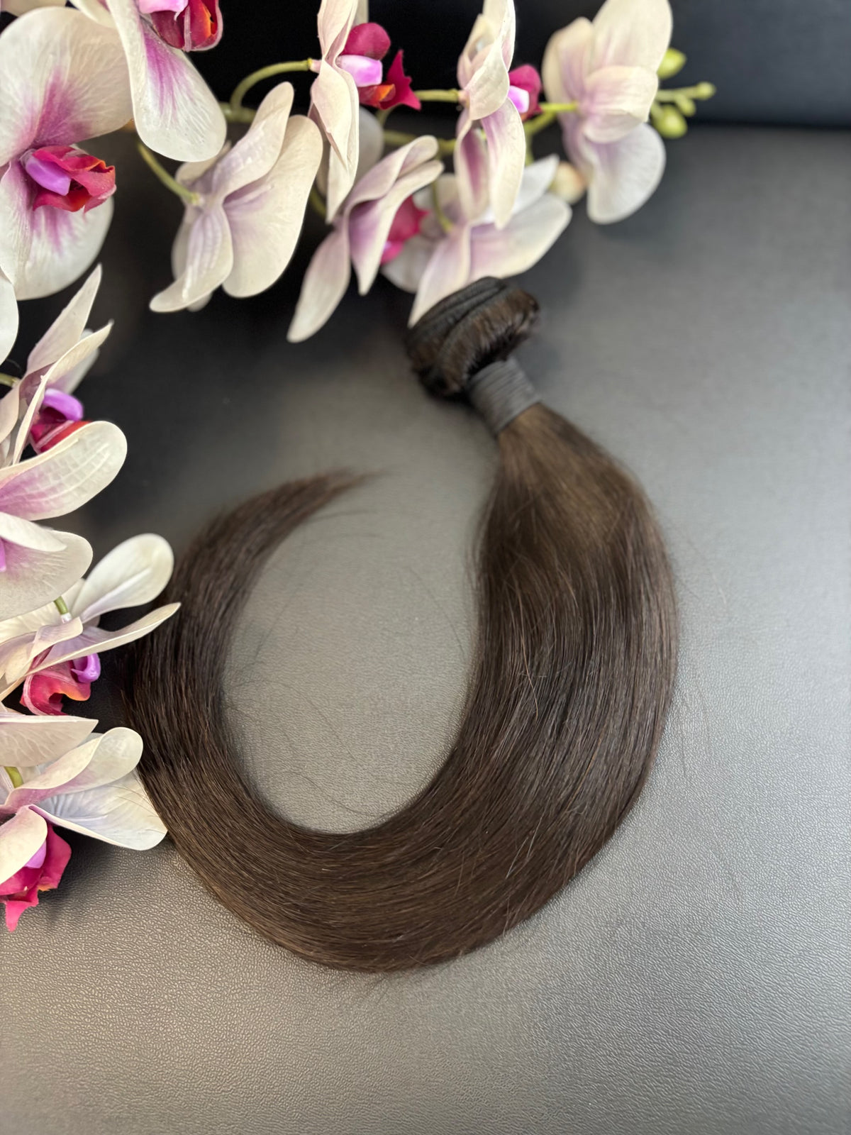 TSEGA Luxury Brazilian Silky Straight Human Hair Weft - Dark Brown (natural color)